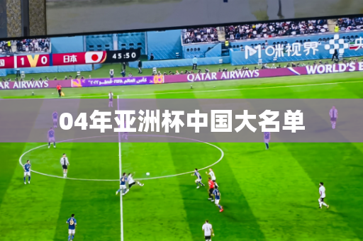 04年亚洲杯中国大名单 04年亚洲杯中国大名单