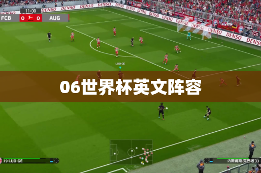 06世界杯英文阵容