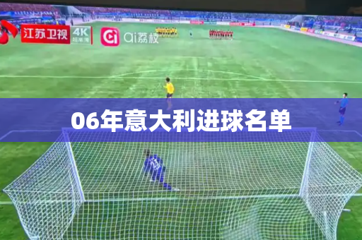 06年意大利进球名单