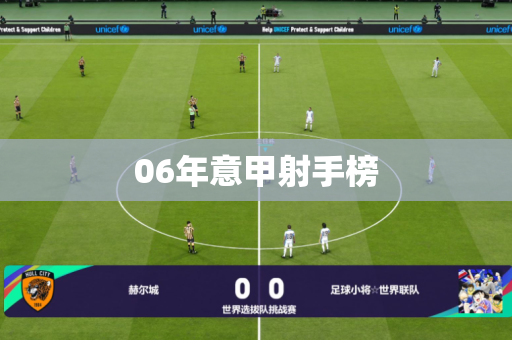 06年意甲射手榜 06年意甲射手榜