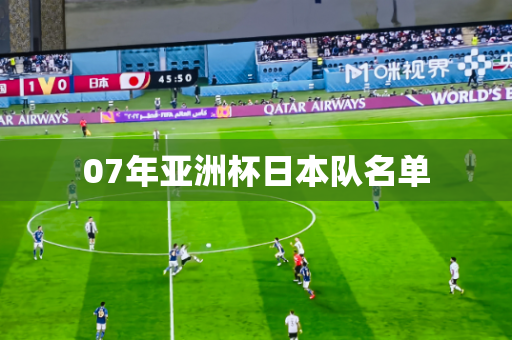 07年亚洲杯日本队名单