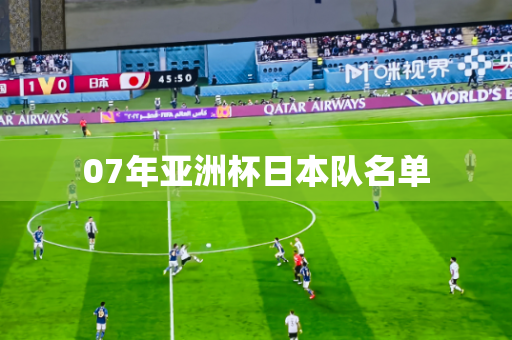 07年亚洲杯日本队名单