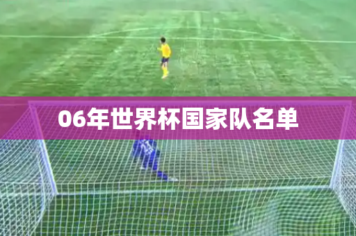 06年世界杯国家队名单