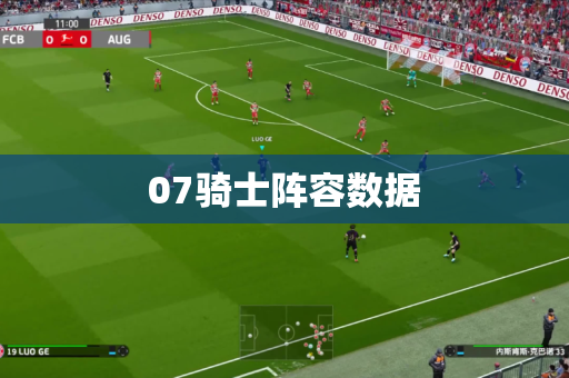 07骑士阵容数据
