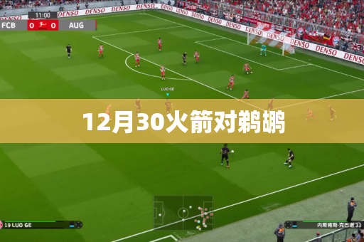 12月30火箭对鹈鹕