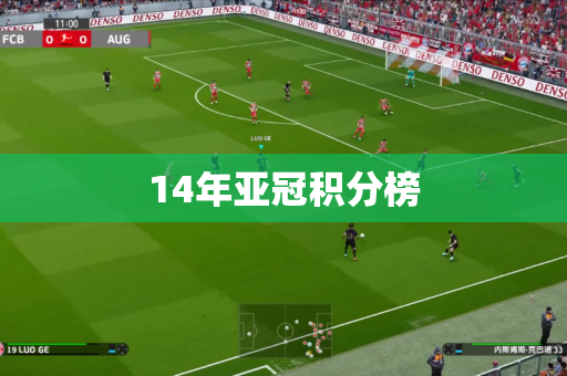 14年亚冠积分榜