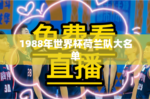 1988年世界杯荷兰队大名单 1988年世界杯荷兰队大名单