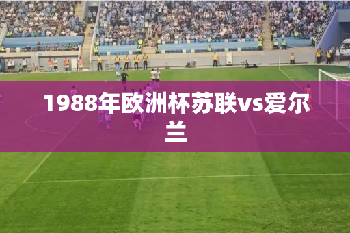 1988年欧洲杯苏联vs爱尔兰